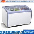 500/700L big capacity supermarket sale top open door deep type display deep chest freezer